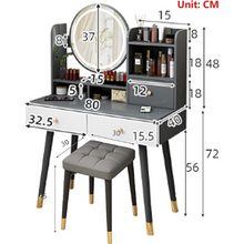 Naložite sliko v pregledovalnik galerije, Sodobna toaletna miza z LED ogledalom
